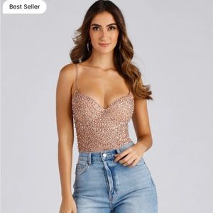 💜SOLD💜Twisted Angel Embroidered Bodysuit